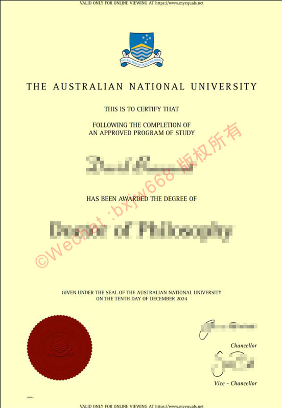 澳大利亚国立大学毕业文凭样本，多重防伪特写与全球顶尖科研生态解析