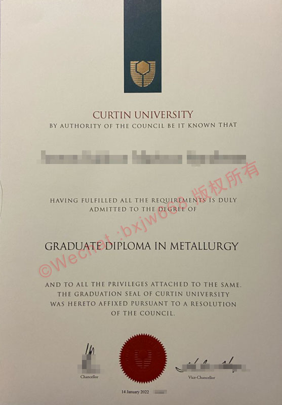 澳洲科廷科技大学（Curtin）毕业证样本展示及学位证书涉外翻译规范