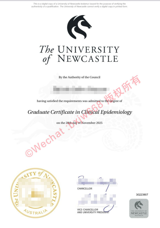 澳洲纽卡斯尔大学（the University of newcastle）毕业证样本全解析：从设计到认证，一文读懂海外学历含金量
