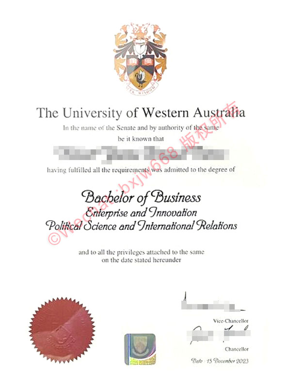 西澳大学（UWA）毕业证样本及卓越办学特长介绍