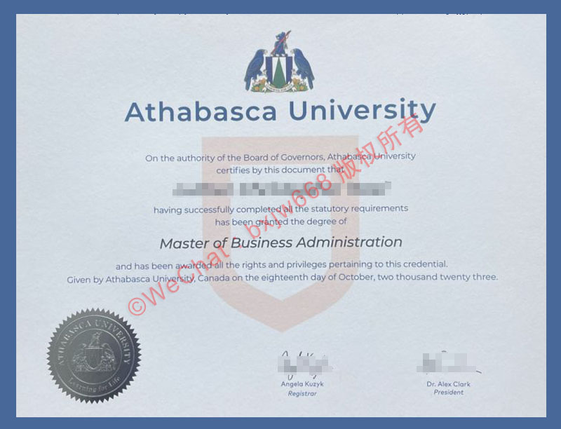 阿萨巴斯卡大学毕业证(Athabasca University diploma)