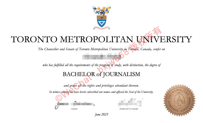 多伦多都会大学毕业证（Toronto Metropolitan University diploma)