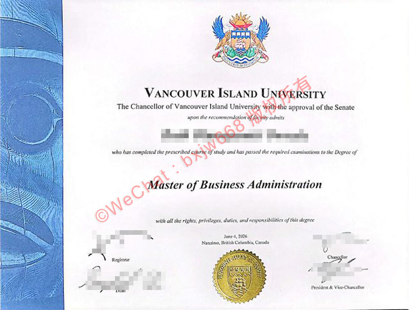 温哥华岛大学毕业证(Vancouver Island University diploma)