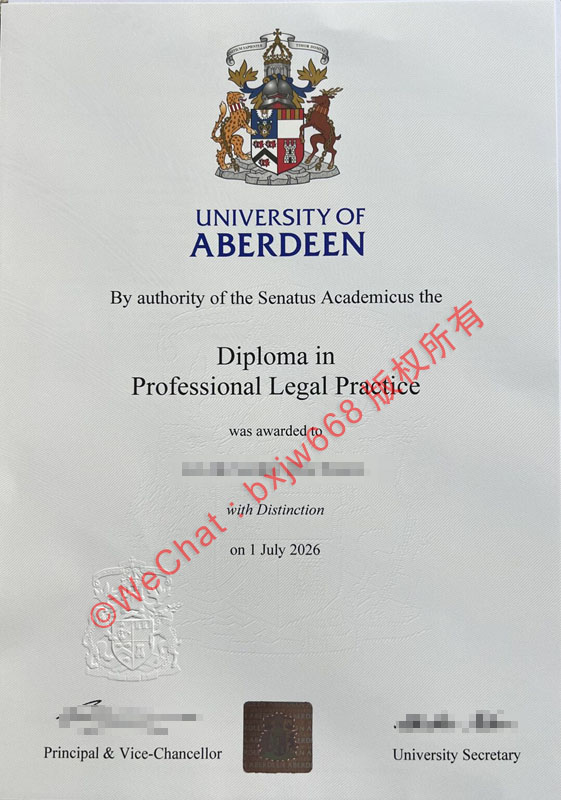 阿伯丁大学毕业证(University of Aberdeen diploma)
