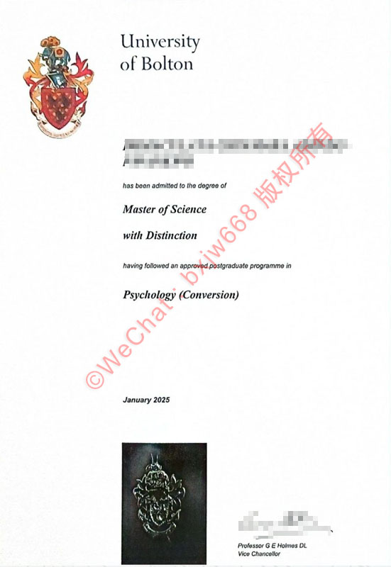 博尔顿大学毕业证(University of Bolton diploma)