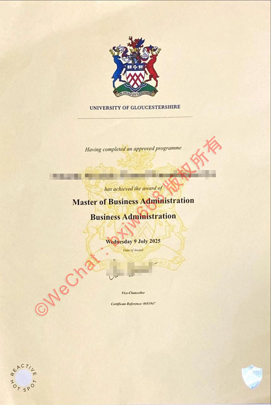 格鲁斯特大学毕业证(University of Gloucestershire diploma)