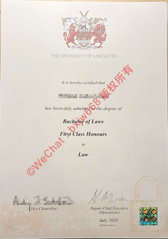 兰卡斯特大学毕业证(University of Lancaster diploma / Certificate of Degree)