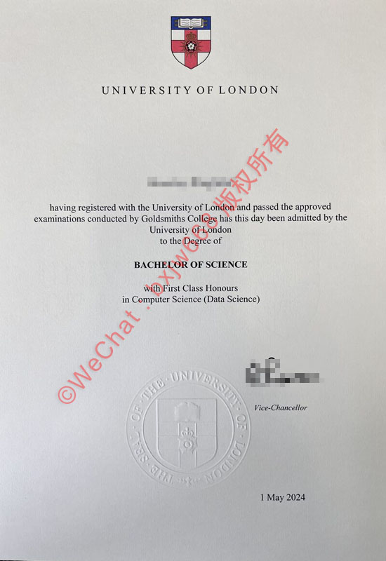 伦敦大学金史密斯学院毕业证(Goldsmiths College, University of London diploma / Certificate of Degree)