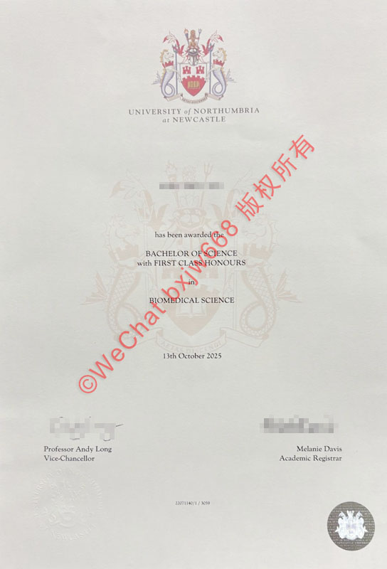 英国诺森比亚大学学位证(University of Northumbria at Newcastle degree)