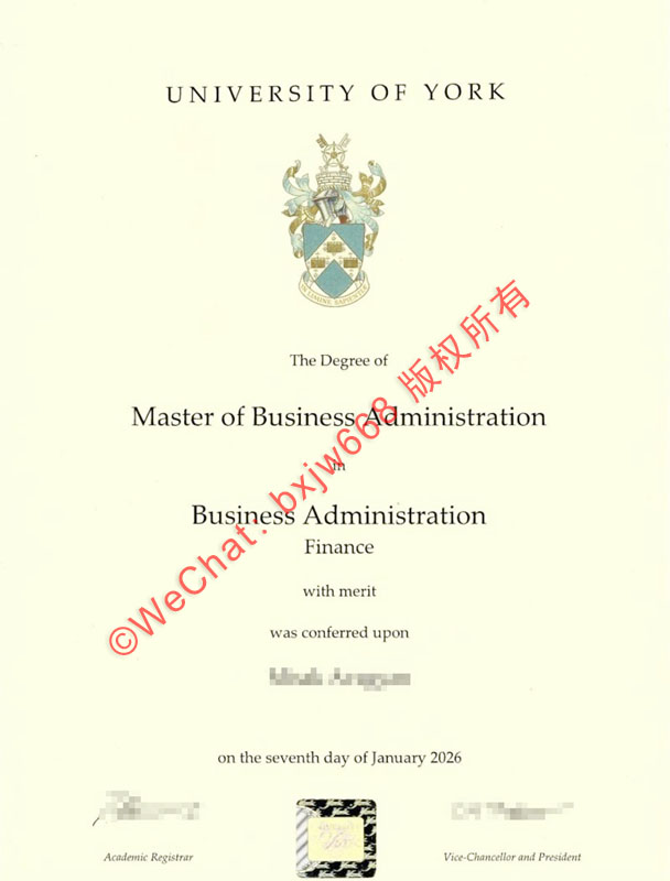 英国约克大学毕业证（University of York diploma/Certificate of Degree）商科金融双轨留服认证合规与资本市场准入风控