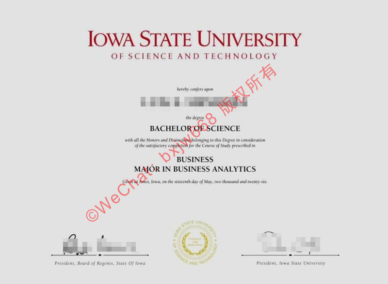 爱荷华州立大学毕业证（Iowa State University diploma/Certificate of Degree）印刷防伪特征、官方学籍核对与回国学历认证指南