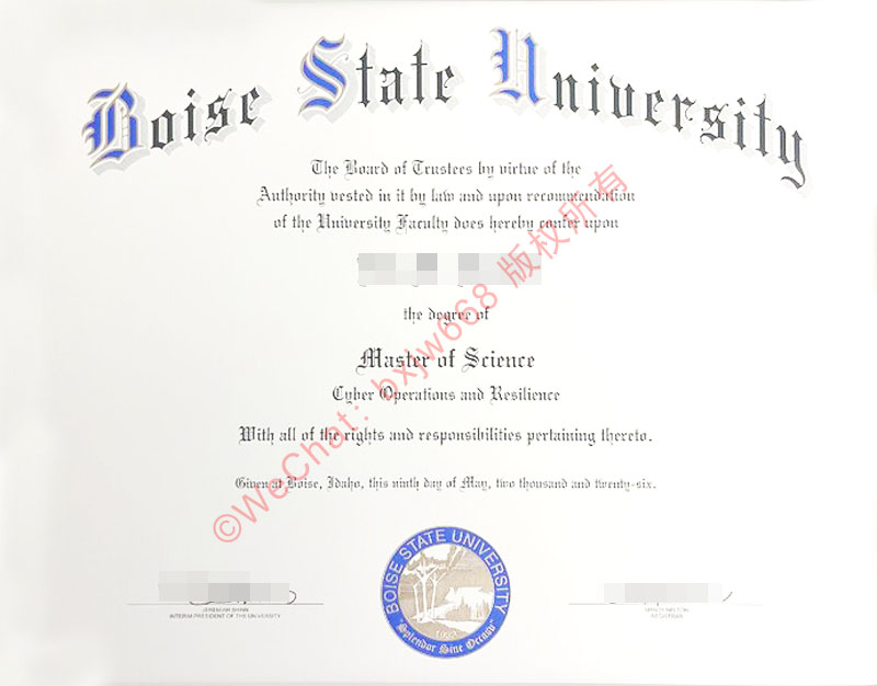 博伊西州立大学毕业证(Boise State University Diploma / Certificate of Degree)职场含金量与认证要点