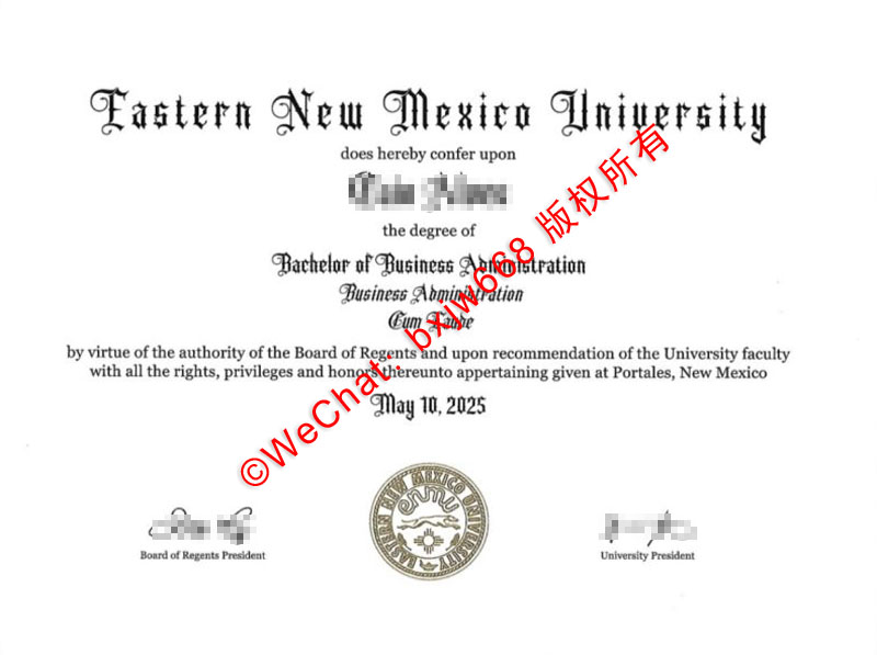 东纽墨西哥大学毕业证(Eastern New Mexico University Diploma / Degree Certificate)学位授予标准与文凭含金量