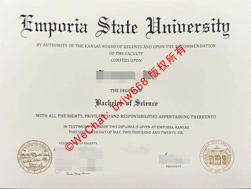 恩波里亚州立大学毕业证（Emporia State University Diploma / Degree Certificate）全面指南