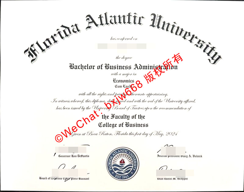 佛罗里达大西洋大学毕业证(Florida Atlantic University Diploma / Degree Certificate)最新版本细节解析